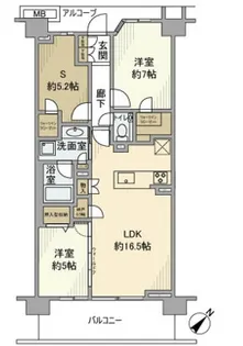 プラウドシティ越中島 アクアテラス棟【5階】の間取り