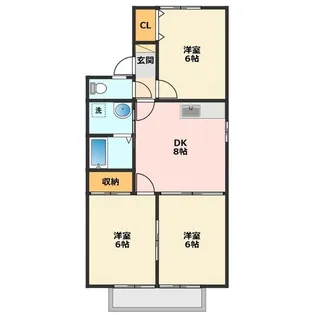 ウィンドワード【2階】の間取り