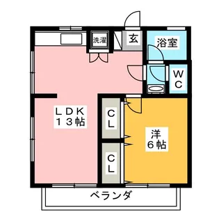 ガーデンハイツA【2階】の間取り