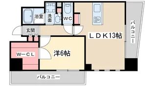 パークアクシス梅田【6階】の間取り