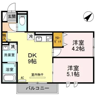 Richesse枚方【2階】の間取り