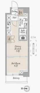 オーキッドレジデンス住吉【4階】の間取り