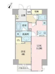 プロシード釣鐘【13階】の間取り