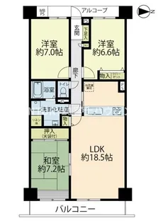 リノア湘南辻堂【2階】の間取り