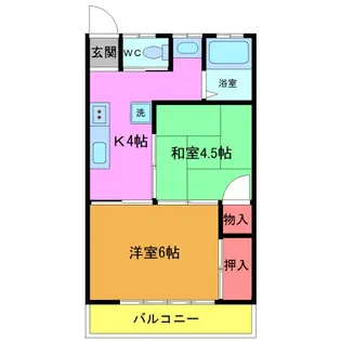 コーポ青野【1階】の間取り