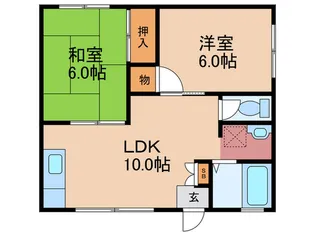 新田ハイツ【1階】の間取り