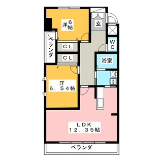 オレンジテラス【3階】の間取り