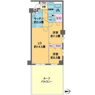 カスタリア高輪【2階】の間取り