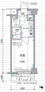 リヴシティ新宿壱番館【5階】の間取り