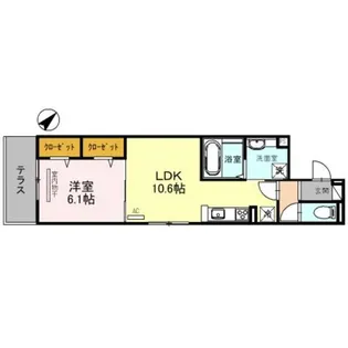 太秦レジデンス E棟【2階】の間取り