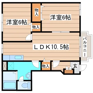 サンフローラ【1階】の間取り