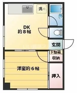 タキーハイツ【2階】の間取り