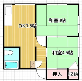 三沢コーポ【2階】の間取り