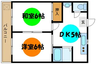 平和コーポ2号館【1階】の間取り