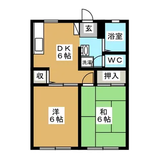 パナハイツ小川D棟【1階】の間取り