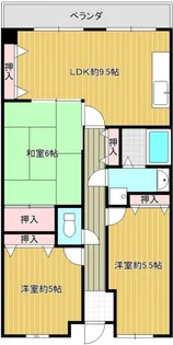 オーク一番館【4階】の間取り