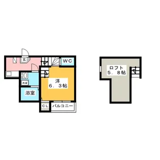 ハーモニーテラス切戸町【1階】の間取り