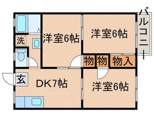 高州クリ-ンハウス1番館【2階】の間取り