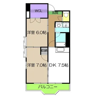 クレアフジモト【3階】の間取り