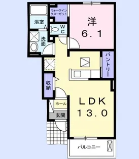 セゾン・ドミール【1階】の間取り