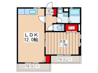 第一園部コーポ【1階】の間取り