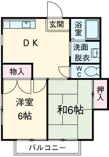 ハイツクレマツII【2階】の間取り