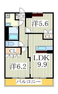 ロンジェヴィータ【1階】の間取り