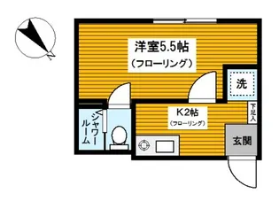 Glassy横浜【2階】の間取り