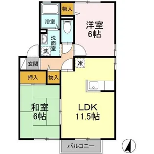 ガーデンコートみずき台 B棟【2階】の間取り