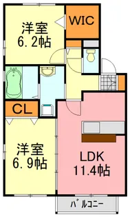 バニュルスII【2階】の間取り