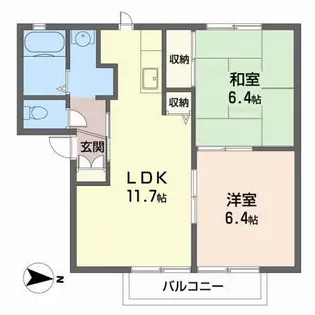 ディアスヒラツ【2階】の間取り