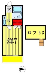 レオパレス松戸第11【1階】の間取り