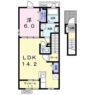 リアンハイム寿【2階】の間取り
