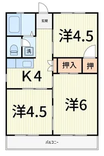 グリーンコーポ細谷【1階】の間取り