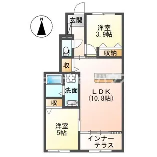 エスポワ・テラン【1階】の間取り