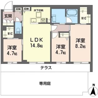 ラパン ド フォレ【1階】の間取り