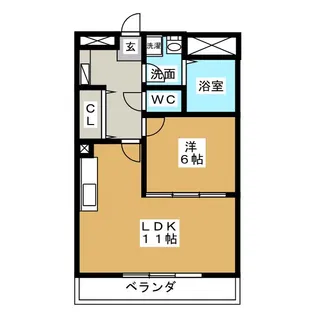 サンライズ久田【3階】の間取り