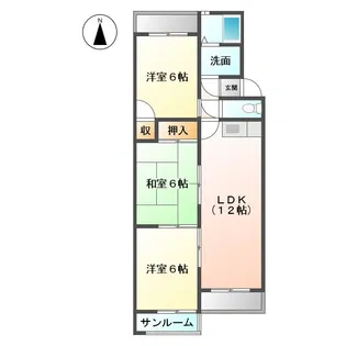 大谷ヒルズC【5階】の間取り