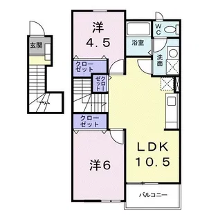 エトワールA【2階】の間取り