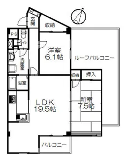 マイタウン海岸通り【2階】の間取り