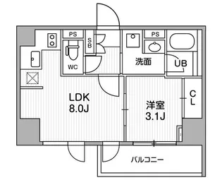 シーズンフラッツ大井町【1階】の間取り