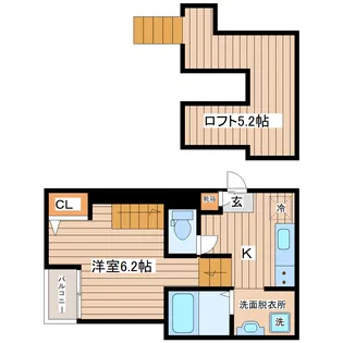 アイン郡山【2階】の間取り