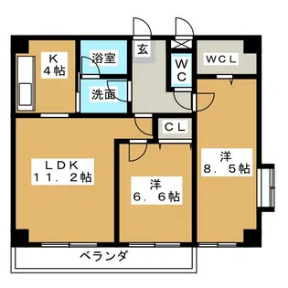 楓雅24【6階】の間取り
