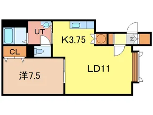 メゾン・ド・神居B【2階】の間取り
