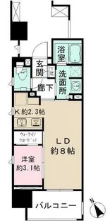 グランスイート四谷二丁目レジデンス【2階】の間取り