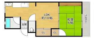 コウヅハイツ【3階】の間取り