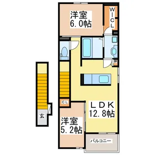 ARMAGNAC A【2階】の間取り
