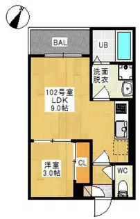 岡山県倉敷市新田【アパート】の間取り
