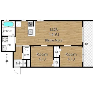 Maison SHUSHU ESAKA【1階】の間取り