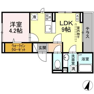 ル・プレヒカリ【1階】の間取り